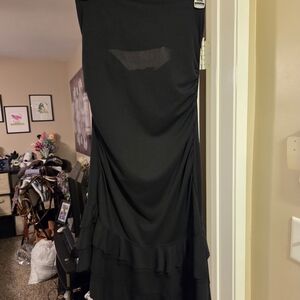 Express Black Strapless Dress